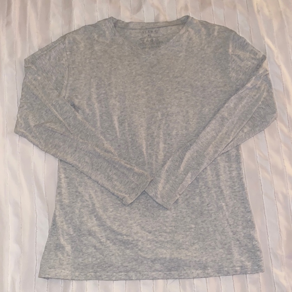 SERRA xl basic long sleeve v-neck top